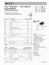 DataSheet IXFR200N10P pdf